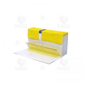 پاکت نامه ملخی ۷۰ گرم درب زرد بسته ۱۰۰ عددی