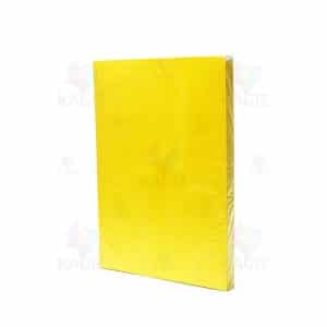 کاغذ A4 پشت چسب دار مات ایرانی رنگ زرد بسته ۱۰۰برگی
